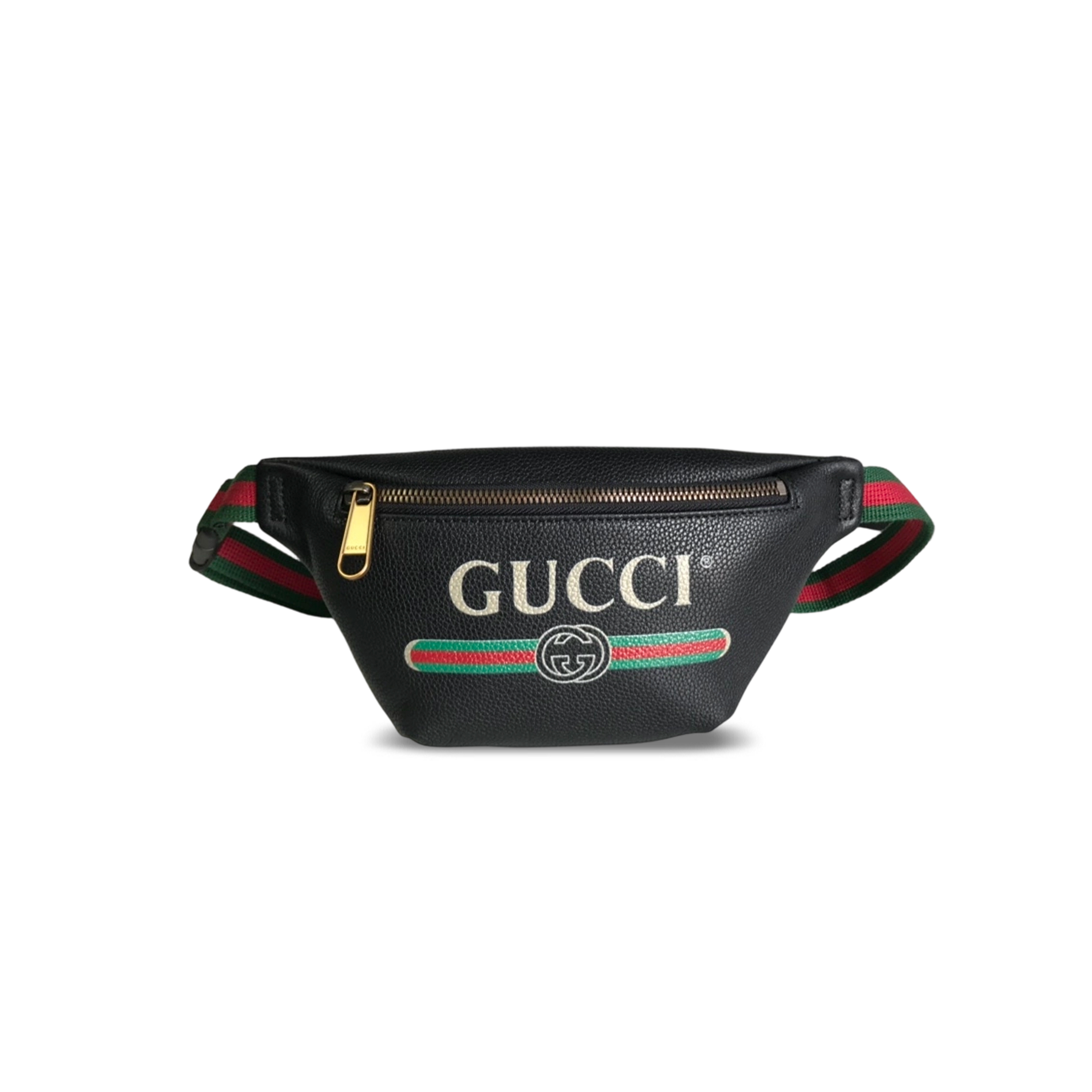 GUCCI PRINT LEATHER BELT BAG 527792 (22*13*5.5cm)